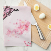 Sakura Bliss, rosa Moth, Sakura Hintergrund Geschirrtuch (Viertel Falte)