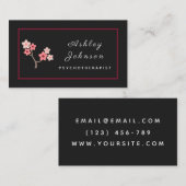 Sakura Blossom Blume Petals Psychotherapeut Bloom Visitenkarte (Vorne/Hinten)