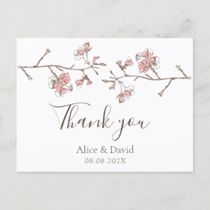Sakura Blossom Floral Danke Karte