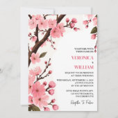 Sakura Blossom Party Pastel Garden Hochzeit Einladung (Vorderseite)