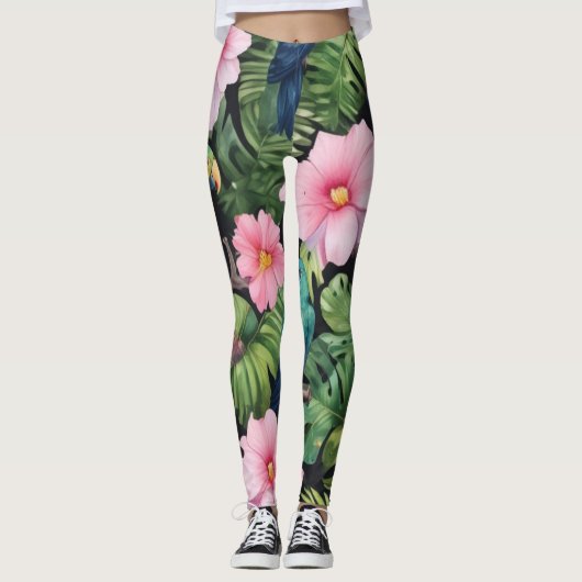 Sakura Blossom Pattern Leggings (Vorderseite)
