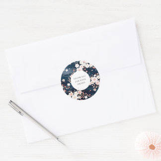 Sakura Blossom Vielen Dank für Ihre Bestellung Runder Aufkleber