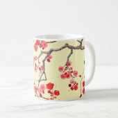 Sakura Blossom Wasserfarbe Nahtloses Muster Kaffeetasse (VorderseiteRechts)