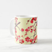 Sakura Blossom Wasserfarbe Nahtloses Muster Kaffeetasse (Vorderseite Links)