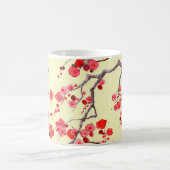 Sakura Blossom Wasserfarbe Nahtloses Muster Kaffeetasse (Mittel)