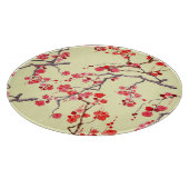 Sakura Blossom Wasserfarbe Nahtloses Muster Schneidebrett (Ecke)
