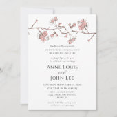 Sakura Blossom Wedding Einladung (Vorderseite)