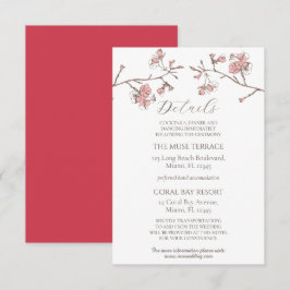 Sakura Blossom Wedding Enclosure Details Karte