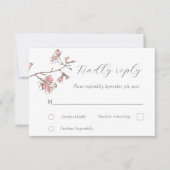 Sakura Blossom Wedding RSVP Karte (Vorderseite)