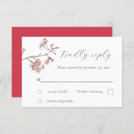 Sakura Blossom Wedding RSVP Karte