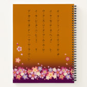 Sakura Blossoms Gold Custom Student Katakana Notizblock (Rückseite)