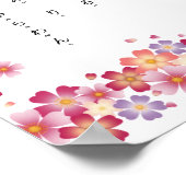 Sakura Blossoms Hiragana Katakana Japanischer Stud Poster (Ecke)
