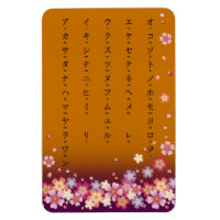 Sakura Blossoms Katakana Japanese Characters Gold