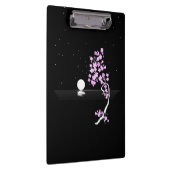Sakura blüht unter einem Vollmond Klemmbrett (Rechts)