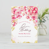 Sakura Blume Ankündigung Datum freihalten (Stehend Vorderseite)