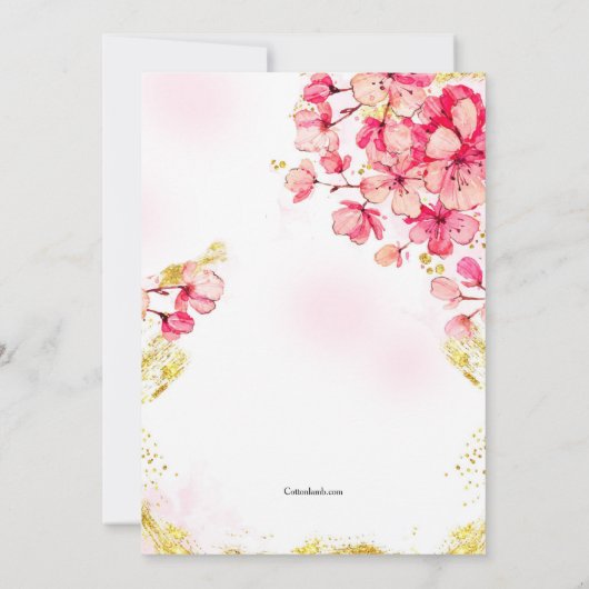 Sakura Blume Ankündigung Datum freihalten (Rückseite)