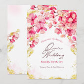 Sakura Blume Ankündigung Datum freihalten (Vorne/Hinten)