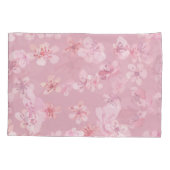 Sakura Blume Cherry Wasserfarbe Textur Kissenbezug (Rückseite)