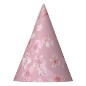 Sakura Blume Cherry Wasserfarbe Textur Partyhütchen (Links)