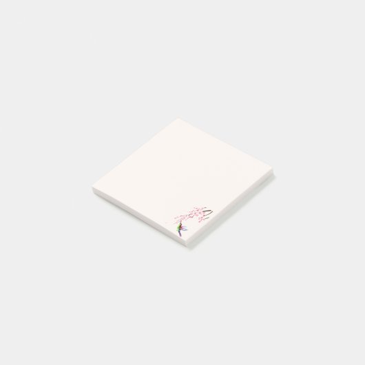 Sakura Blume & Humming Bird - Nachhinweise Post-it Klebezettel (angewinkelt)