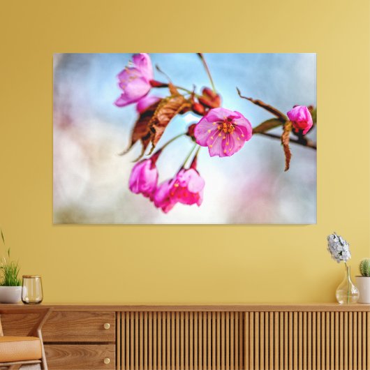 Sakura-Blume in sanft rosa Farben im Springtime Leinwanddruck (Insitu (Wohnzimmer))