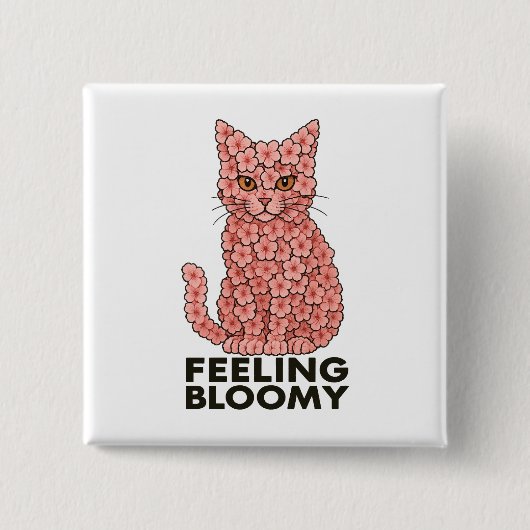 Sakura Blume Kat Gefühl Bloomy Button (Vorderseite)