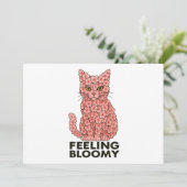 Sakura Blume Kat Gefühl Bloomy Einladung (Stehend Vorderseite)