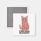 Sakura Blume Kat Gefühl Bloomy Magnet (Vorderseite/Rückseite)