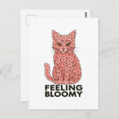 Sakura Blume Kat Gefühl Bloomy Postkarte (Vorne/Hinten)