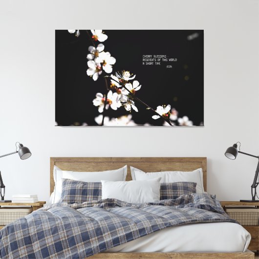 Sakura-Blume Leinwanddruck (Insitu (Schlafzimmer))