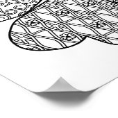 Sakura Blume mit Mustern Farbe für sich Poster (Ecke)