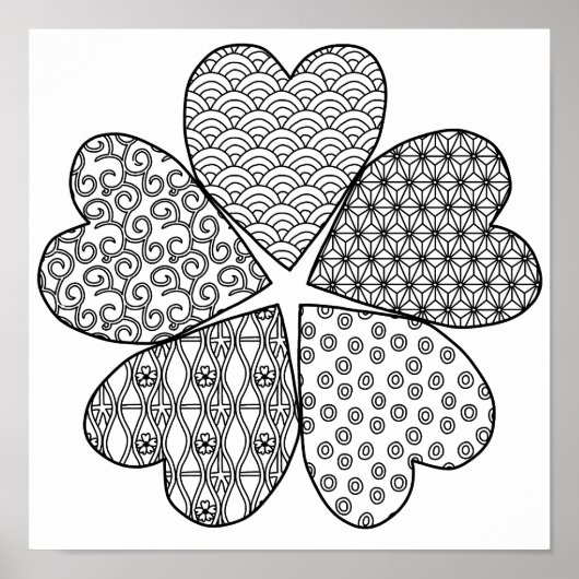 Sakura Blume mit Mustern Farbe für sich Poster (Vorne)