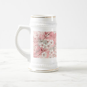 Sakura Blume Pattern Pink Bierglas