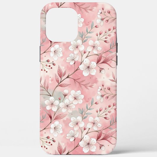 Sakura Blume Pattern Pink Case-Mate iPhone Hülle (Rückseite)