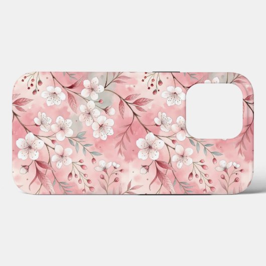 Sakura Blume Pattern Pink Case-Mate iPhone Hülle (Rückseite (Horizontal))