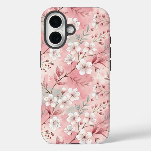 Sakura Blume Pattern Pink Case-Mate iPhone Hülle (Rückseite)
