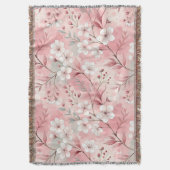 Sakura Blume Pattern Pink Decke (Vorderseite Vertikal)