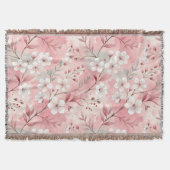 Sakura Blume Pattern Pink Decke (Vorderseite)