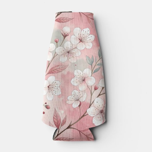 Sakura Blume Pattern Pink Flaschenkühler (Vorderseite)