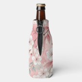 Sakura Blume Pattern Pink Flaschenkühler (Flasche Rückseite)