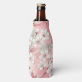Sakura Blume Pattern Pink Flaschenkühler (Flaschenvorderseite)