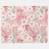 Sakura Blume Pattern Pink Fleecedecke (Vorderseite (Horizontal))