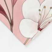 Sakura Blume Pattern Pink Fleecedecke (Ecke)