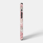 Sakura Blume Pattern Pink iPhone Hülle (Linke Seite)