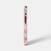 Sakura Blume Pattern Pink iPhone Hülle (Linke Seite)