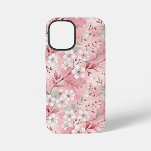Sakura Blume Pattern Pink iPhone Hülle (Rückseite)