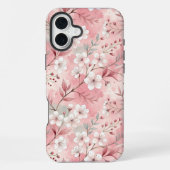 Sakura Blume Pattern Pink iPhone Hülle (Rückseite)