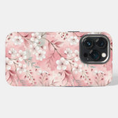 Sakura Blume Pattern Pink iPhone Hülle (Rückseite (Horizontal))