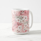 Sakura Blume Pattern Pink Kaffeetasse (VorderseiteRechts)