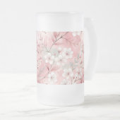 Sakura Blume Pattern Pink Mattglas Bierglas (VorderseiteRechts)